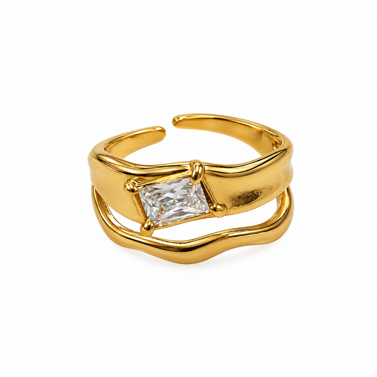 Anel Golden Wave