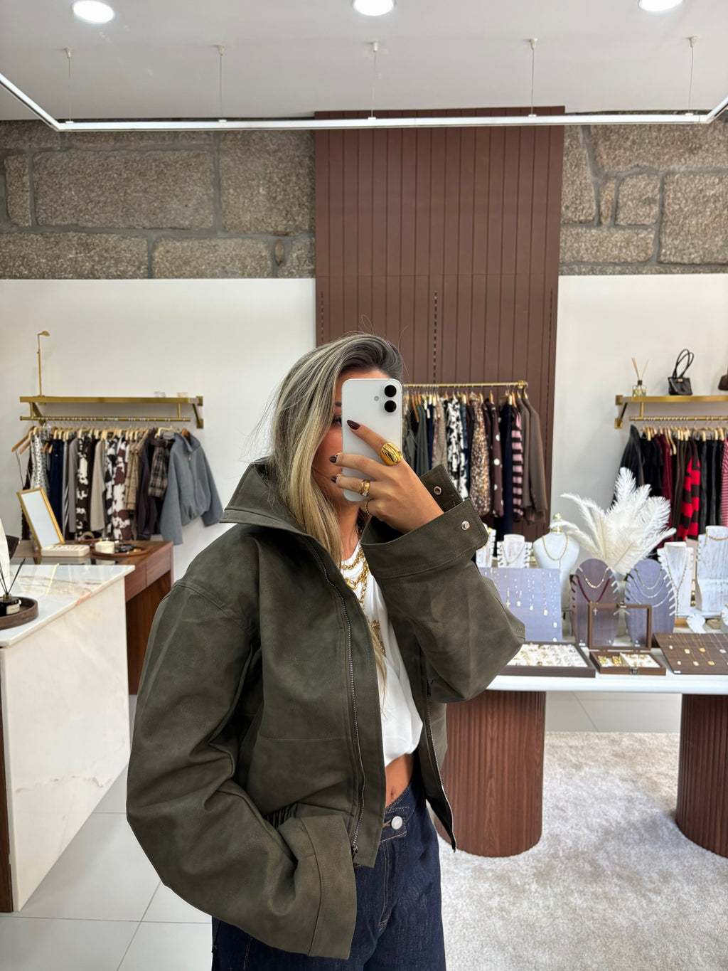 Blusão Oversized Verde Militar