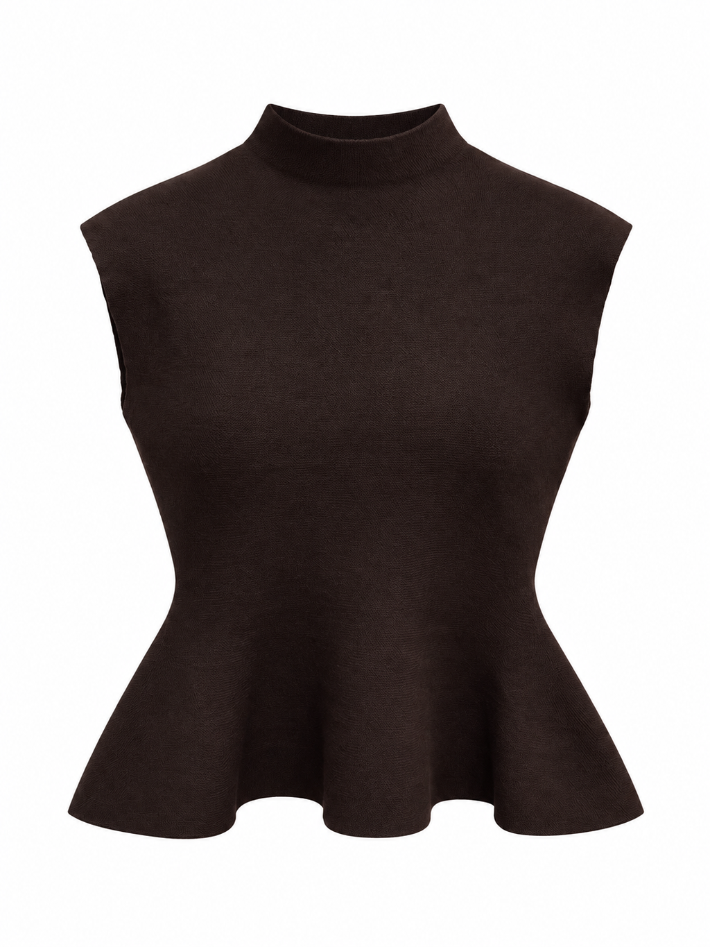 Top Peplum Castanho