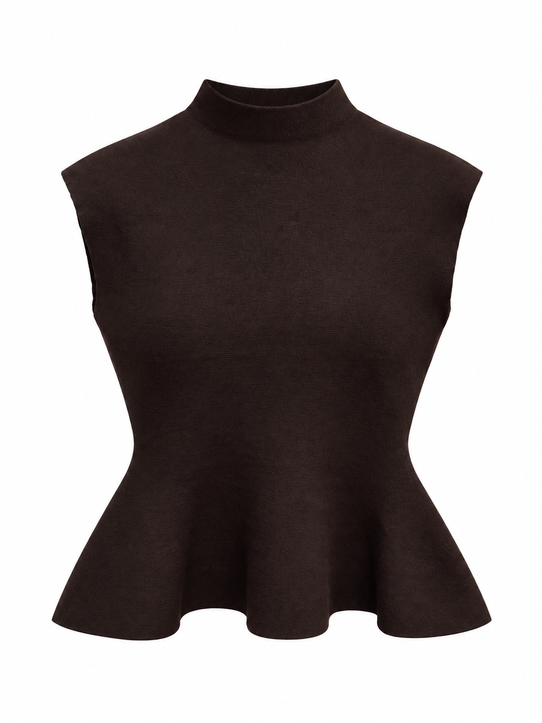 Top Peplum Castanho