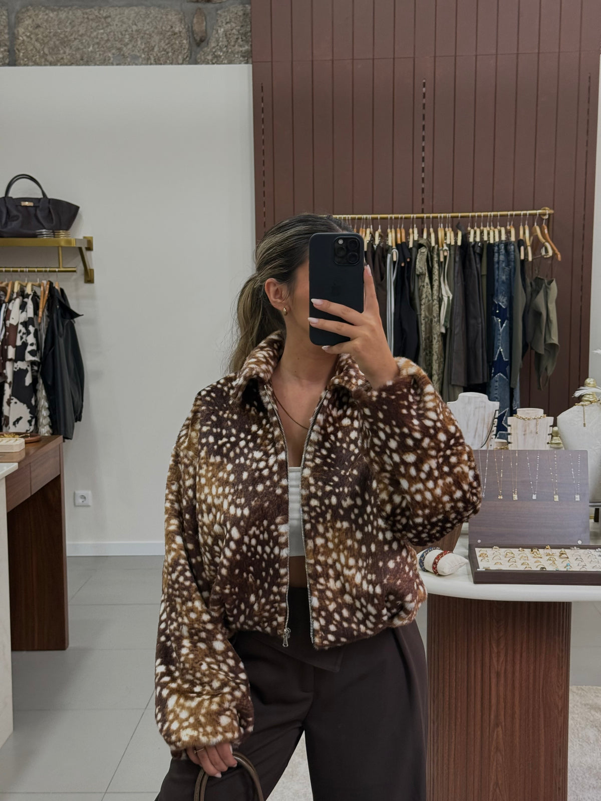 Casaco Lumina Animal Print