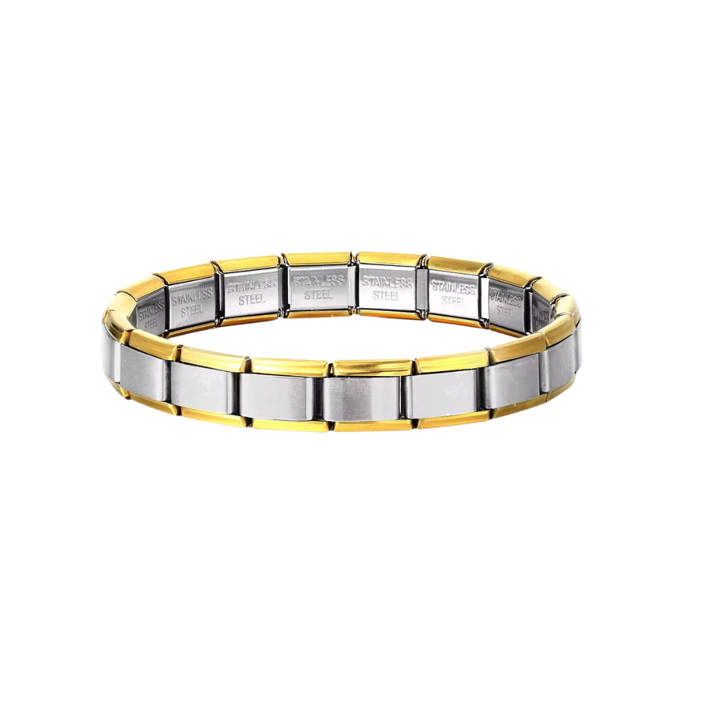 ITALIAN BRACELET SILVER & GOLD